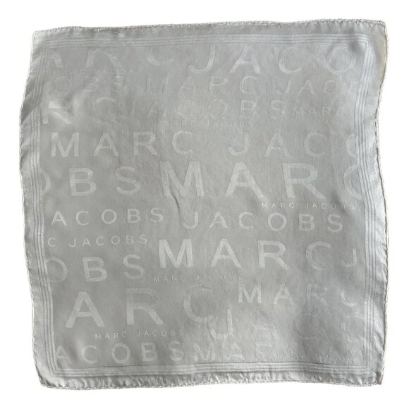 Marc Jacobs grey silk scarf - Picture 1 of 3